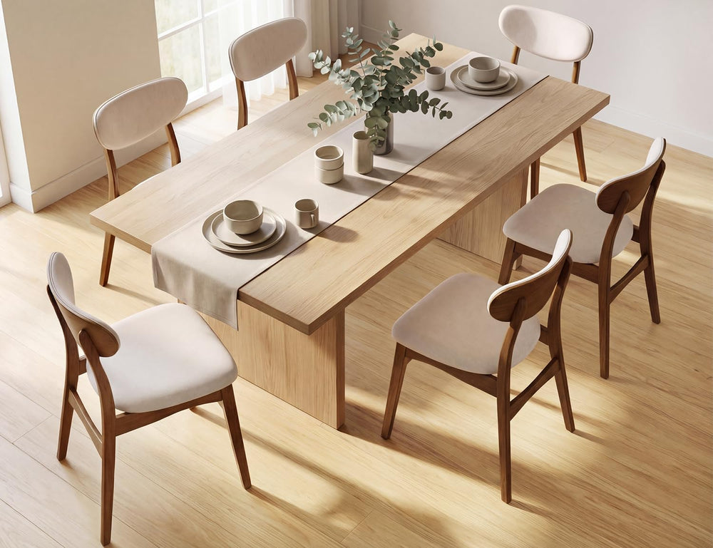 Wooden Dining Chairs Set of 6, Farmhouse Kitchen Chairs