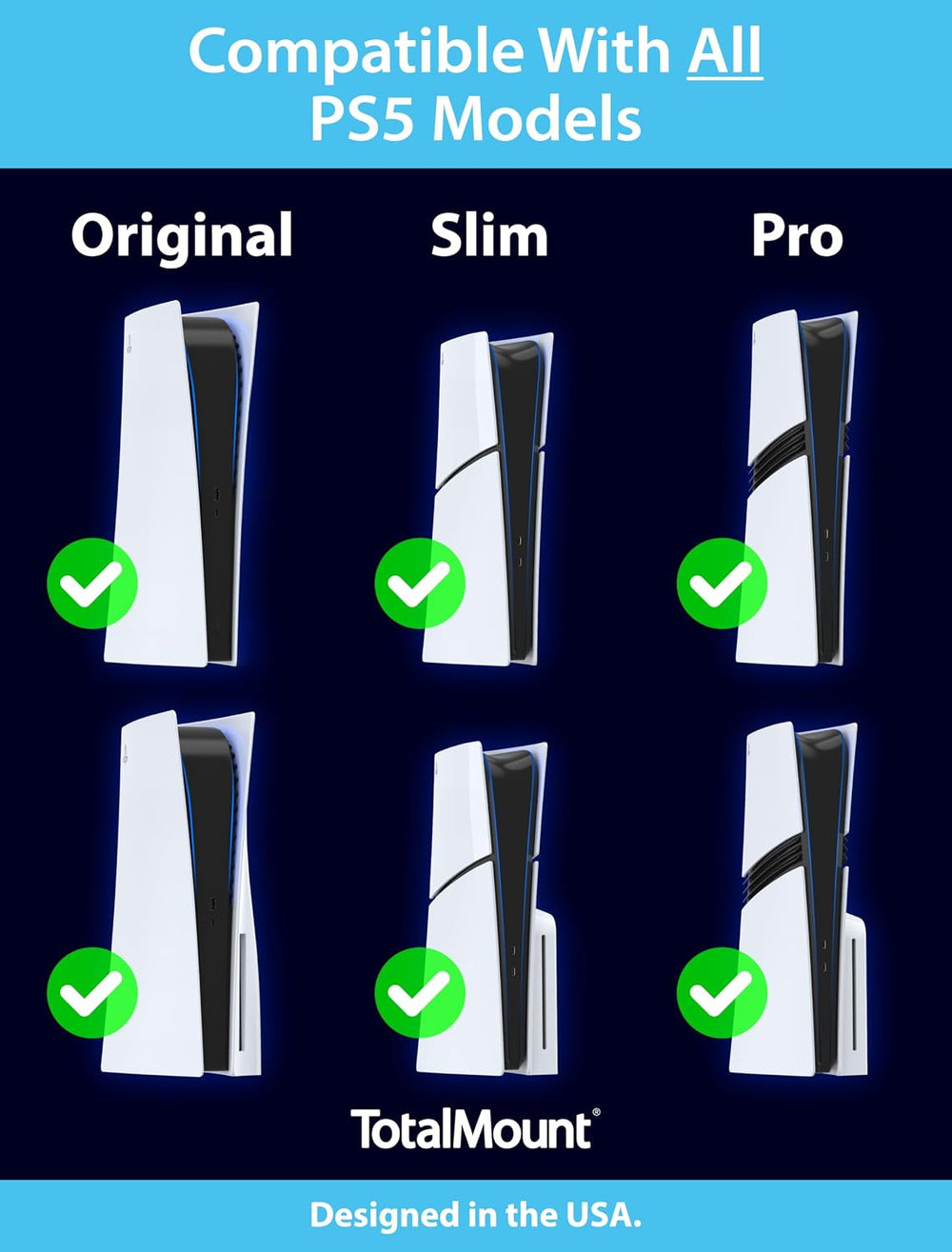 TotalMount for All PS5 Models – Premium – Cooling – Level – Stops Vibration |...