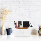 Desk Organizers, Marble Remote Holders for Table, Modern Office Controller Pen Phone Holder Organizer, Stylish Caddy and Storage Accessories for Bedside Nightstand Desktop Coffee Table