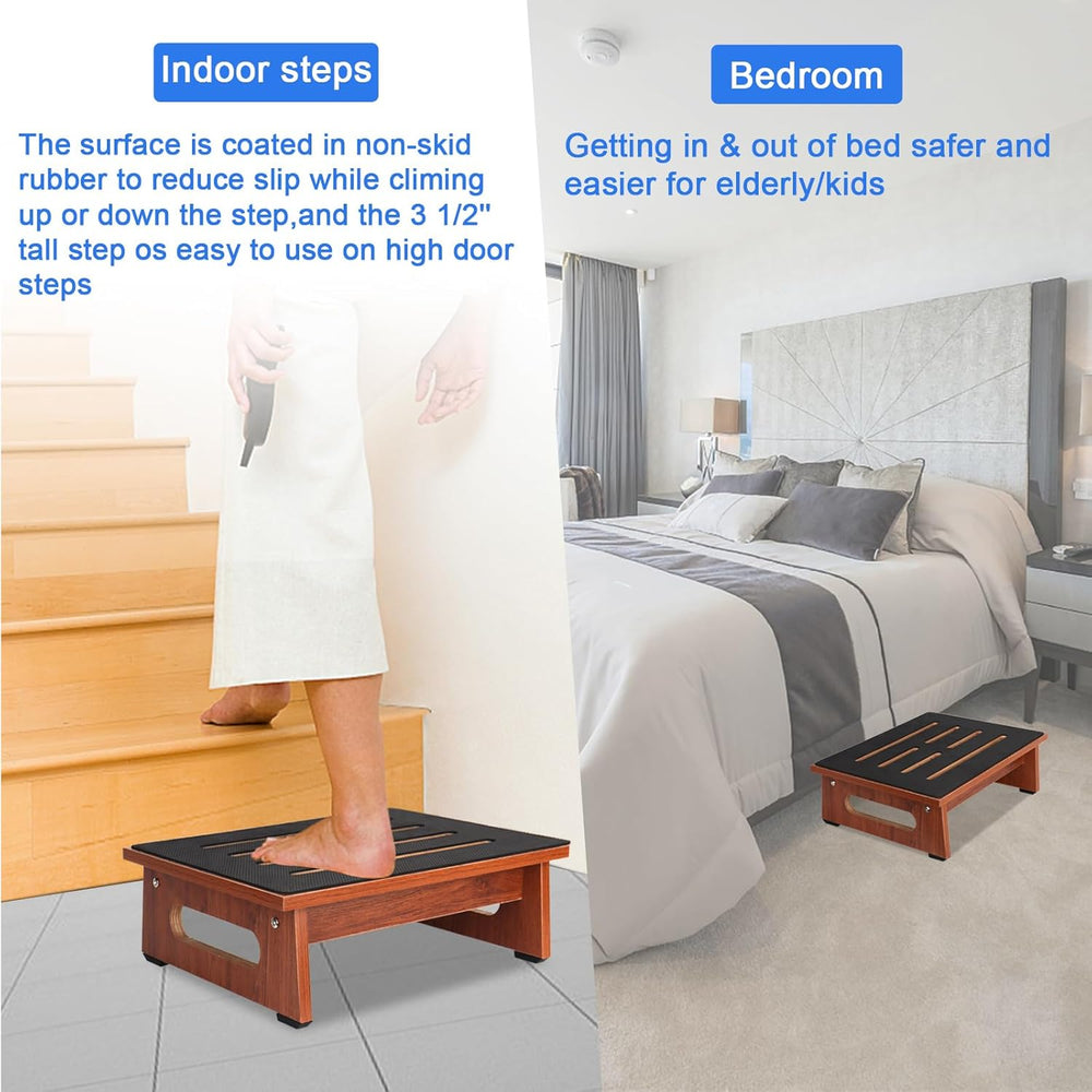 One Step Stool for Adults Seniors with Non-Slip Rubber Stepping Feet, Heavy D...