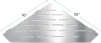 FerdY 2-Pack 10" Brushed Nickel Recessed Corner Shower Shelf, for Tiled Bathroom Walls, 304 Stainless Steel Floating Shelf, Shower Caddy Storage Shelves, No Drilling Required, Striped Diamond