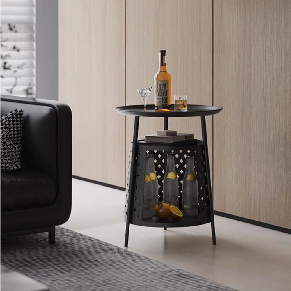 Sofa Side Round Side Table End with Cat House, Condo, Indoor Furniture Kitten...