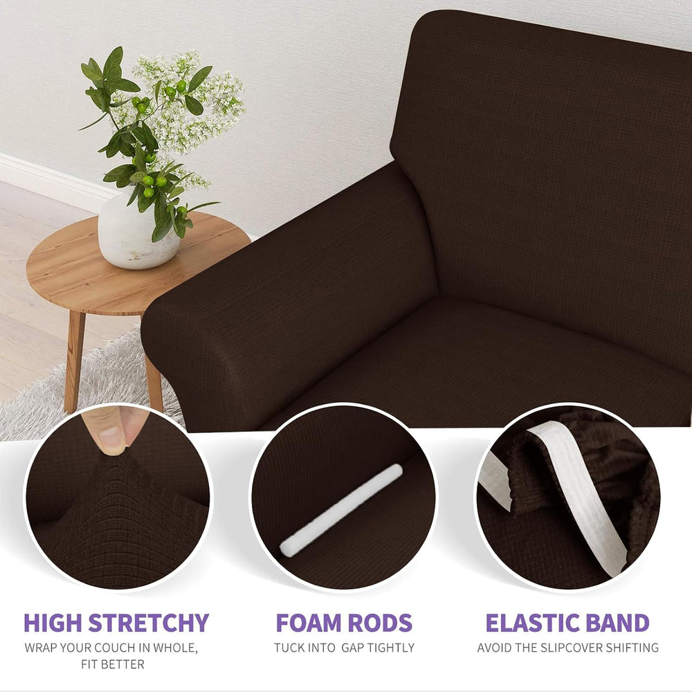 ZNSAYOTX Chair Slipcovers with Arms for Living Room High Stretchy Spandex Pet...