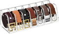 NIUBEE Belt Organizer - Acrylic Belt Storage Holder with 7 Compartments and Display Stand