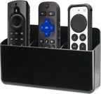 3 Slot Remote Control Holder Wall TV Remote Holder Self Adhesive Marker Holder, Wall Pen Holder Stroage for Home Office School (Black)