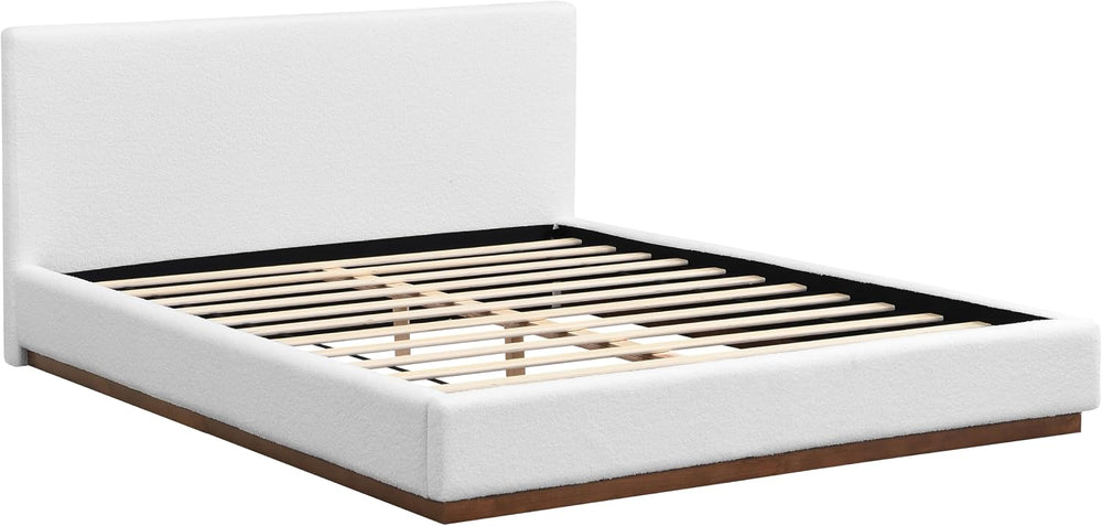 Christopher Knight Home Bettine Modern Boucle Queen Size Bed Frame with Headb...