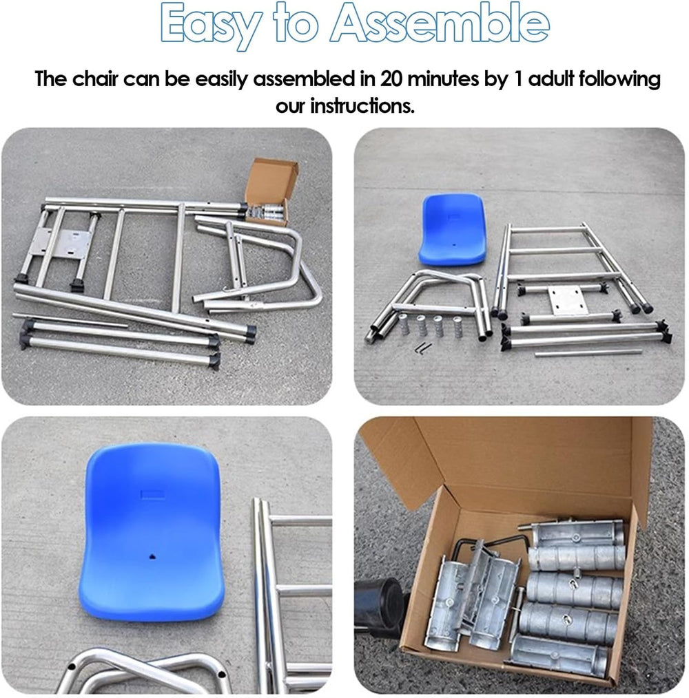 Stainless Steel Lifeguard Chair for Pool Lake and Beach Portable Outdoor Bars...