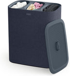 Joseph Joseph Tota Trio 90 liter/23.8 gallon Laundry Hamper Separation Basket with lid, 3 Removable Washing Bags with Handles- Black