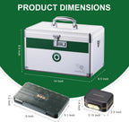 Medication Lock Box with Combination Lock 14x8.5x8.5 Inches [Large], Medication Security Lock Box, Medical Box Organizer