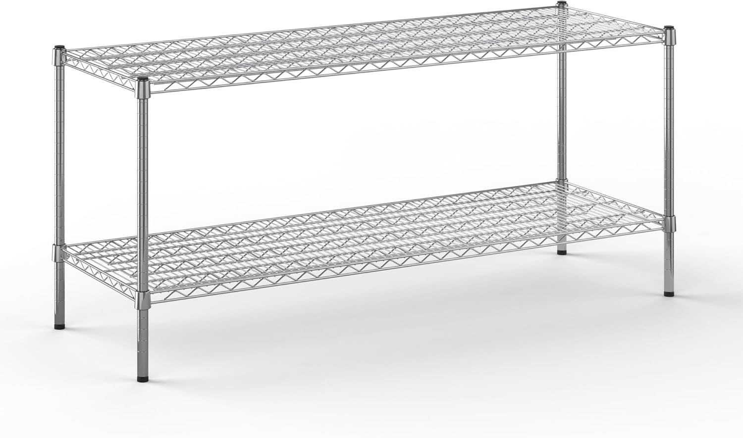 21" Deep x 60" Wide x 27" Height Wire Shelving Kit | 2-Tier | NSF Commercial Storage Rack Unit
