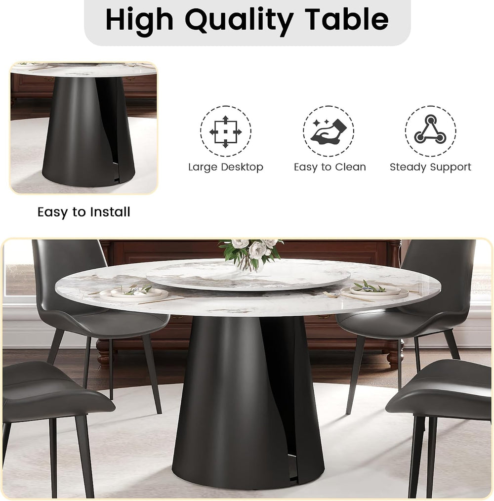 Montary 9 Piece Dining Table Chairs Set, Modern Dining Table Set of 8, Includ...