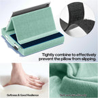 KDD Tablet Pillow Stand, Multi-Angle Viewing Ipad Holder for Lap, Bed and Desk, Foldable Soft Pad Dock with Stylus Mount Compatible with Ipad Pro 12.9, 10.5, 11, Air, Mini, Phones, Books, E-Reader