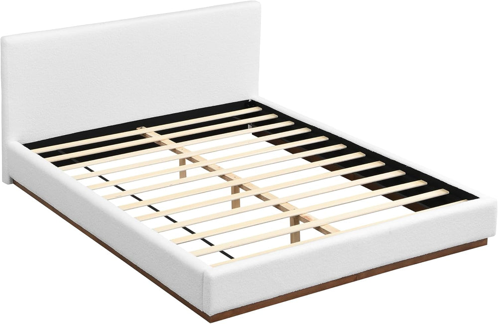 Christopher Knight Home Bettine Modern Boucle Queen Size Bed Frame with Headb...