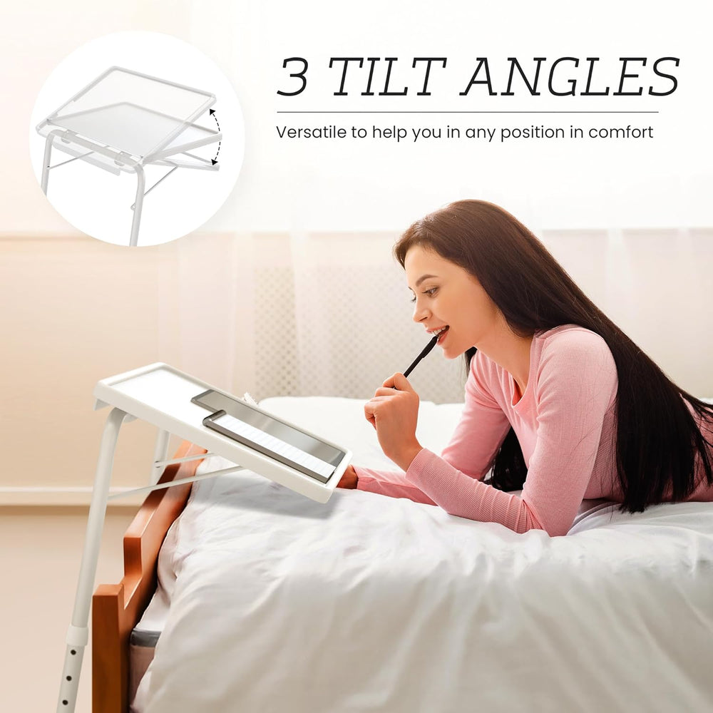 Adjustable TV Tray Table - 6 Height & 3 Tilt Angle Settings | Multifuncti...