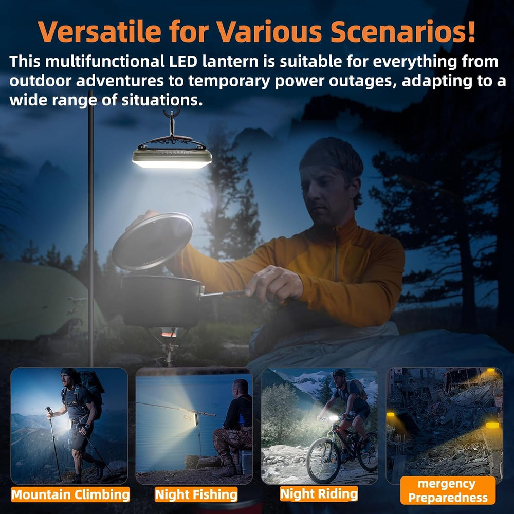 Camping Lantern Rechargeable, Lanterns for Power outages (Green)
