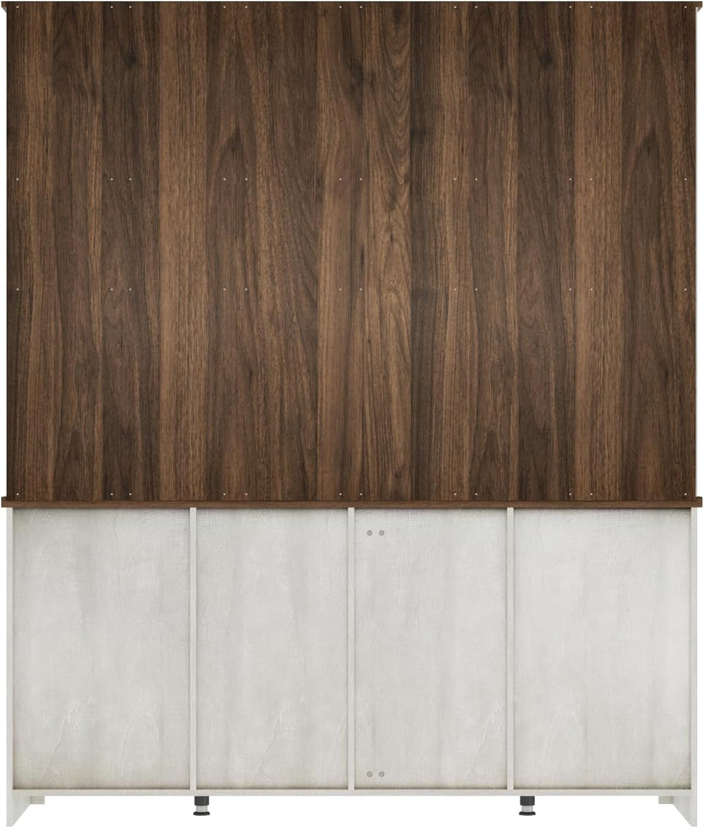 Bobve 78 * 67" Large Farmhouse Pantry Cabinet with Countertop, Buffet Ca...