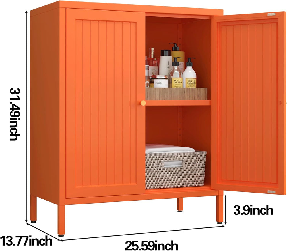 Metal Accent Storage Cabinet for Home,LivingRoom, Office,Kitchen- Metal Locke...
