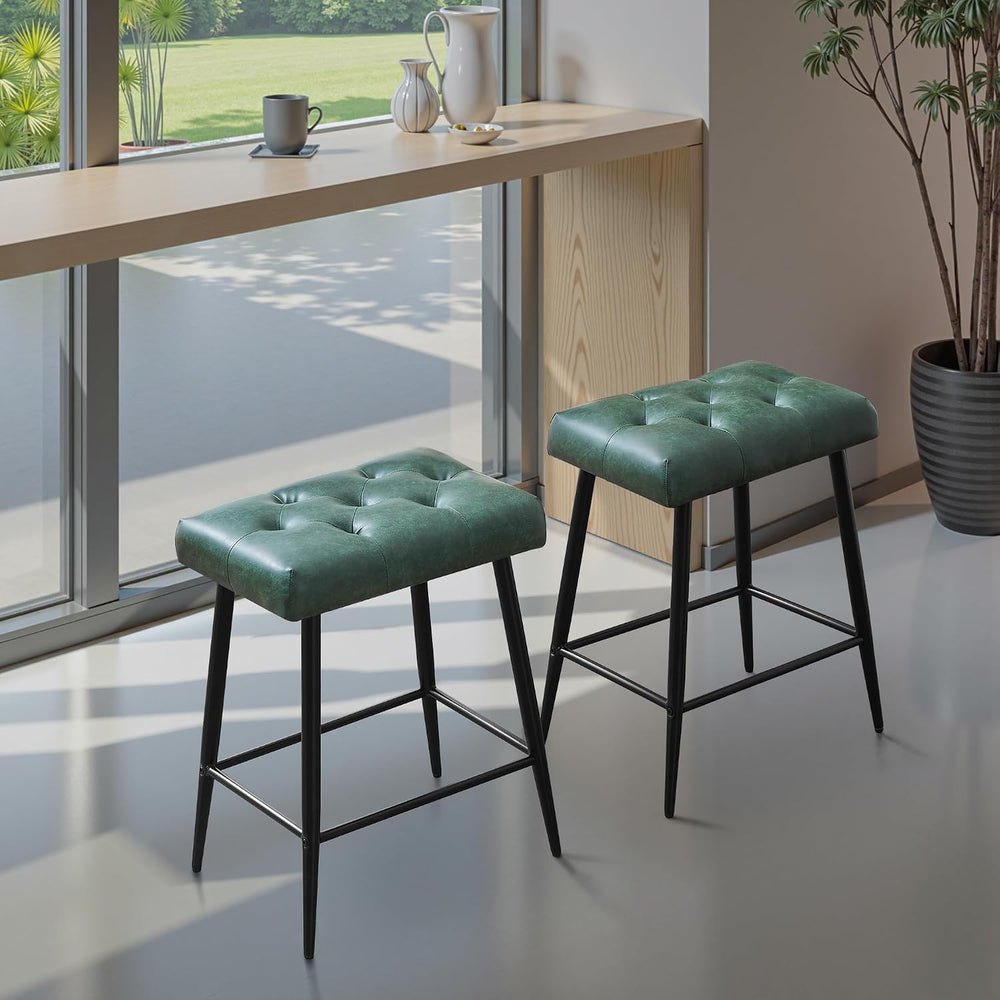 STOOLINK Bar Stools Set of 2, 24 Inch Counter Height Bar Stool for Kitchen Is...