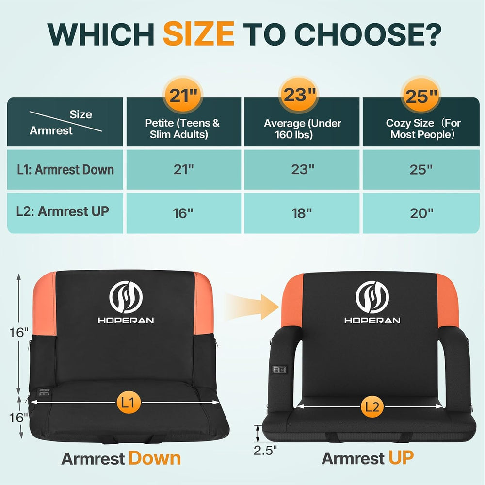 HOPERANHeated Stadium Seats Orange