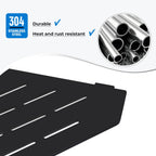 FerdY 2-Pack 10" Matte Black Recessed Corner Shower Shelf, for Tiled Bathroom Walls, 304 Stainless Steel Floating Shelf, Shower Caddy Storage Shelves, No Drilling Required, Striped Diamond