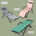 Lawn Recliner Folding Portable Chaise Lounge, Gravity Chair with Detachable Latex Pad, Reclining Patio Lounger(Green)