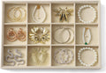 Large Jewelry Organizer for Drawer Insert Velvet Stackable Jewelry Trays for Earring Necklace Bracelet Ring Display (Beige, 12 Grids)
