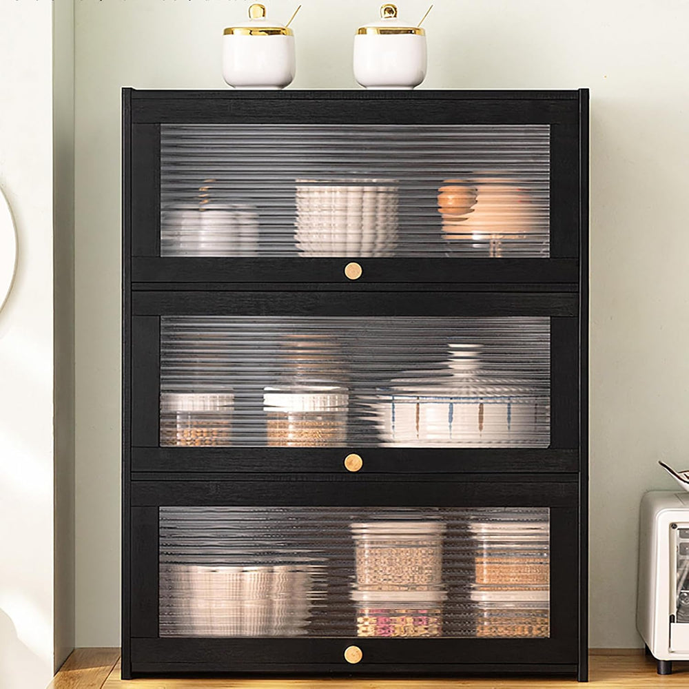 3 Tier Bamboo Kitchen Storage Shelf Countertop Cabinet Pantry, Kitchen Cabine...