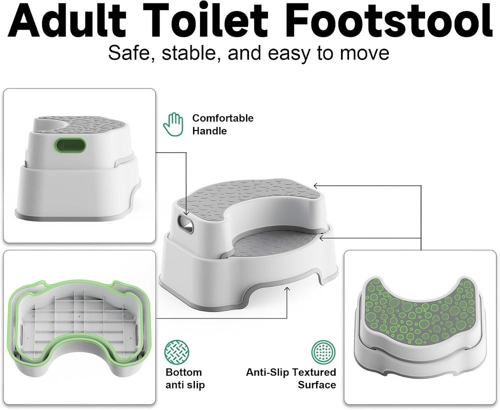 EmoH 2-in-1 Squatting Potty for Adults, 16.7" Wide, Squatting Pool Stool