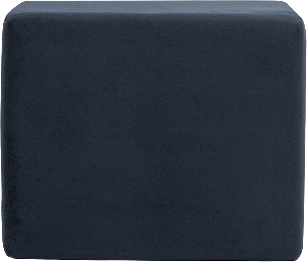 HomePop 22" Medium Rectangular Storage Ottoman - Blue Velvet