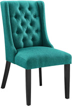 Modway Baronet Button-Tufted Fabric Parsons Dining Chair in Teal