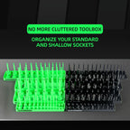 8PCS Socket Organizer Set, Socket Holder, 1/4", 3/8", 1/2" Metric & SAE Socket Tools Trays.