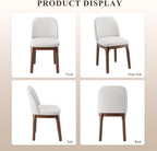 MALOL Wooden Dining Chairs Set of 2, Upholstered Kitchen & Dining Room Chairs with Thickened Wooden Legs, Farmhouse Side Chairs, Beige