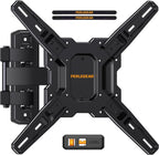 Perlegear Full Motion TV Mount for Most 26–65 inch Flat or Curved TVs up to 82 lbs, Wall Mount TV Bracket with Articulating Arms, Tool-Free Tilt, Swivel, Extension, Max VESA 400x400mm, PGMF3