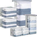 TAILI 6 Pack Vacuum Storage Bags, Cube Space Saver Bags Combo (3 Jumbo +3 Medium), Vacuum Seal Bags for Bedding, Clothing, Comforters, Blankets, Closet Oragnizer and Storage