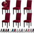 Chair Covers, Stretch Kitchen Dining Room Chair Covers Set of 6, Removable Washable Dining Chair Slipcovers for Home, Hotel, Banque