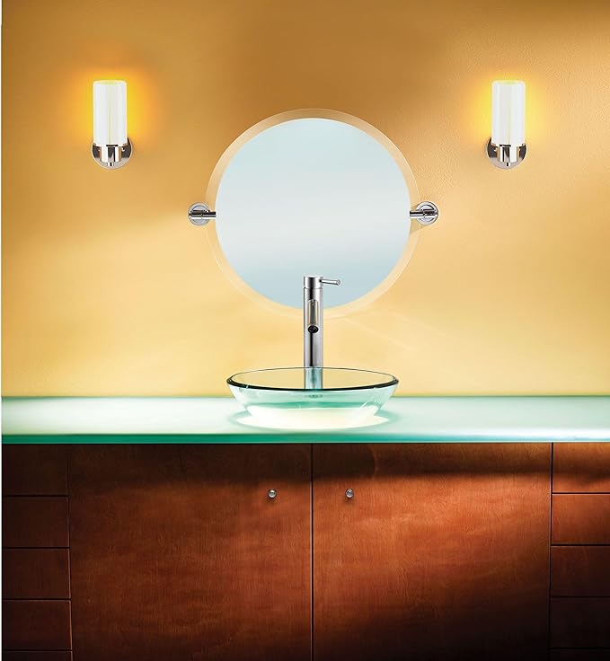 Moen DN0792BN Iso 22-Inch x 22-Inch Frameless Pivoting Bathroom Tilting Mirro...