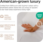 Threadmill Luxury Full Size Sheets | 656 Thread Count Certified Supima Cotton for Full Size Mattress | 5-Star Hotel Quality 4 Piece Bed Sheets with Extra Deep Pocket | White Sheets