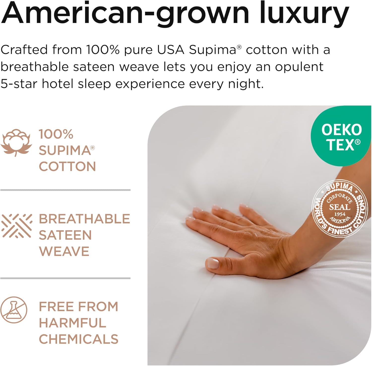 Threadmill Supima Cotton Sheets Queen | 656 Thread Count Queen Sheets for Queen Mattress | 4 Piece Luxury Bed Sheet | Sateen Weave Hotel Quality Sheet with Elasticized Deep Pocket| White Sheet