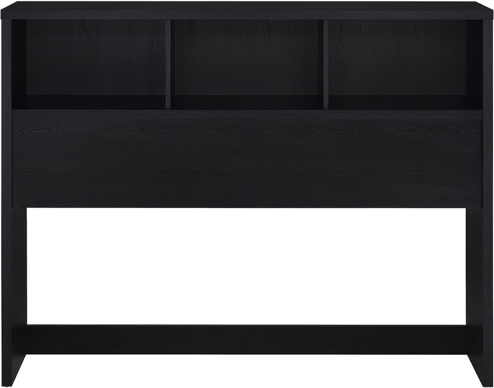 Queen Headboard, Bookcase Headboard, Black Finish Storage with 3 Open Cubbies...