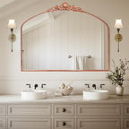 G-LEAF Vintage Baroque Mirror 40"X30",Victorian Antique Farmhouse Mirror for Fireplace Living Room