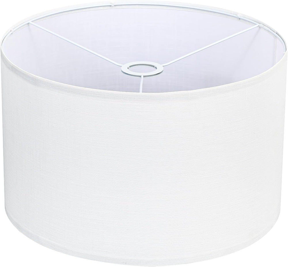 White Drum Lamp Shade 16" Top x 16" Bottom x 10" High, Large L...