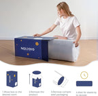 MAXYOYO Futon Mattress, Japanese Floor Mattress Queen Size, Quilted Bed Mattress Topper, Extra Thick Folding Sleeping Pad Breathable Floor Lounger Guest Bed for Camping Couch, Grey