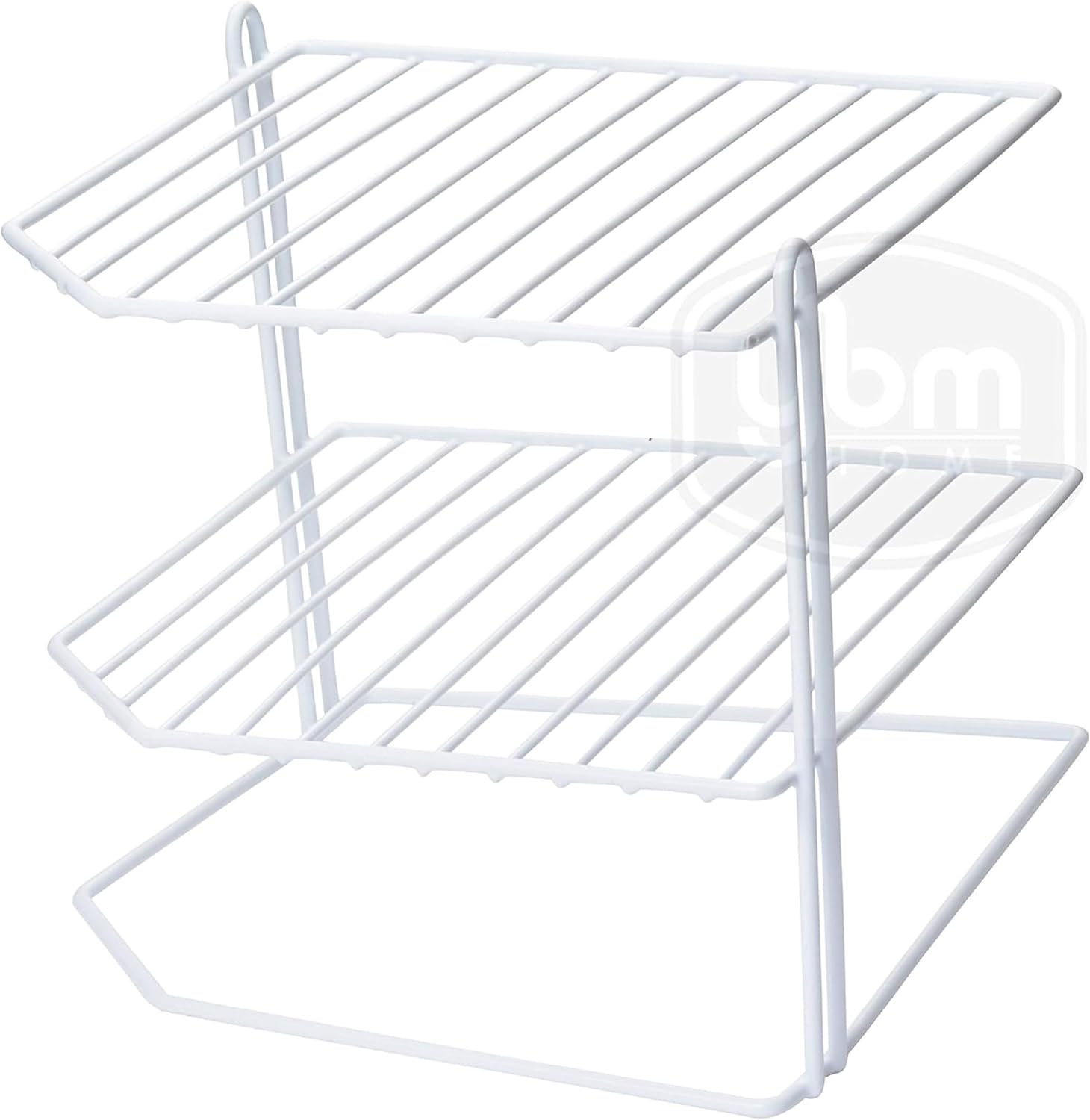 YBM Home 2215vc Ybmhomes 3 Tier Corner Helper Shelf, 9" D x 9" W x 8" H, White