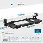 Keyboard Tray Under Desk with Drawer,26.77" X 11.81" Keyboard Tray Large Size with C Clamp-on Mount, Easy to Install, Save Space for Office Desk (Black)