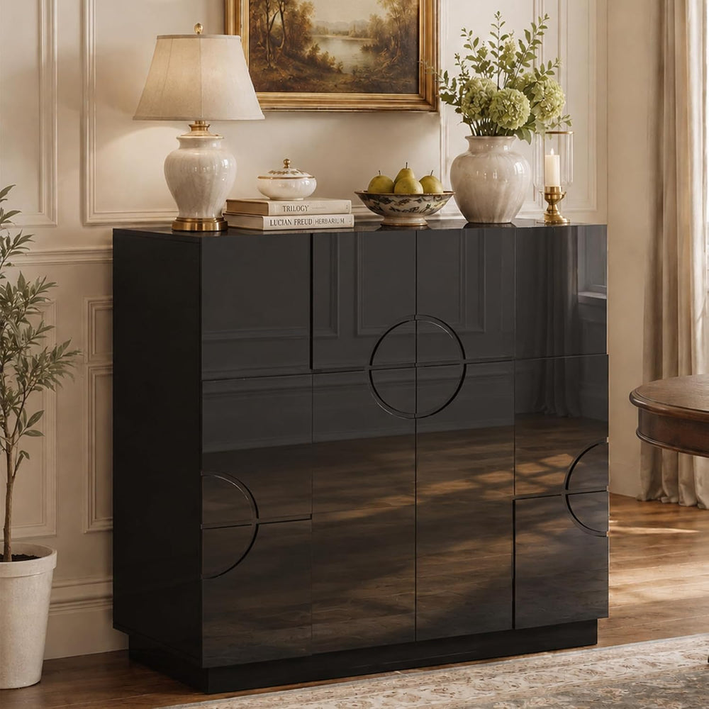LVSOMT Sideboard Buffet Cabinet with Storage, Modern Accent Cabinet with Door...