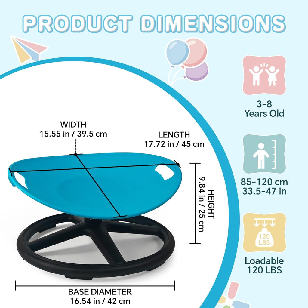 Spinning Chair for Autistic kids, Sensory Chair for Kids Autism, Swivel Chair for Children with ADHD, Sit and Spin Calming Gift to Improve Focus, Body Balance, Sensory Toy for Toddler 3 to 10
