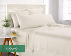 King Pillowcases by Pure Bamboo, Genuine 100% Organic Viscose Derived from Bamboo, Luxuriously Soft & Cooling, Double Stitching, Envelope Closure (2 King Pillowcases, Ivory)