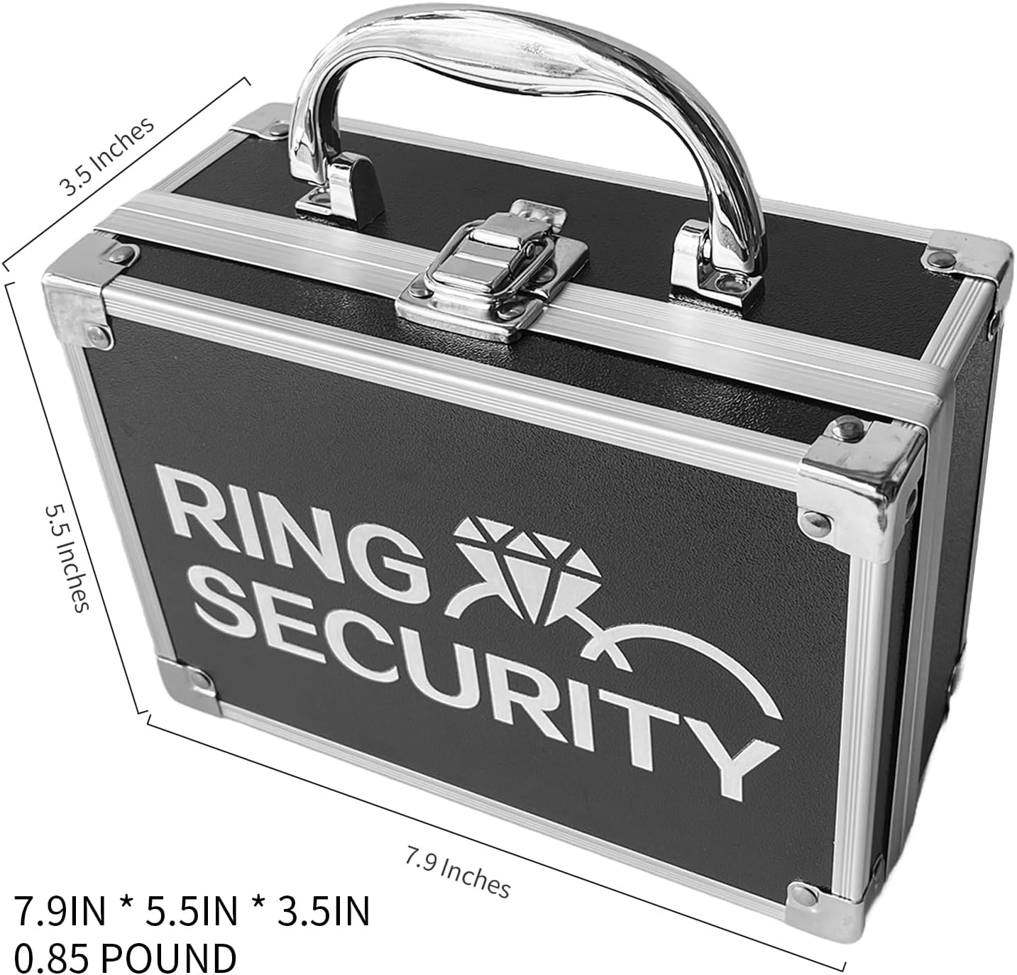 Wedding Ring Security Box for Young Boys, Portable Buckle Closured Security Briefcase with Padded Pillow Lining, Ring Bearer Gifts for Ceremony Proposal 7.9 x 5.5 x 3.5 inch (7pcs Set)