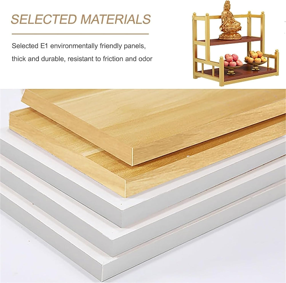Altar Table， Multi-Tiered Buddhist Prayer Altar Cabinet for Small Spaces(Whit...