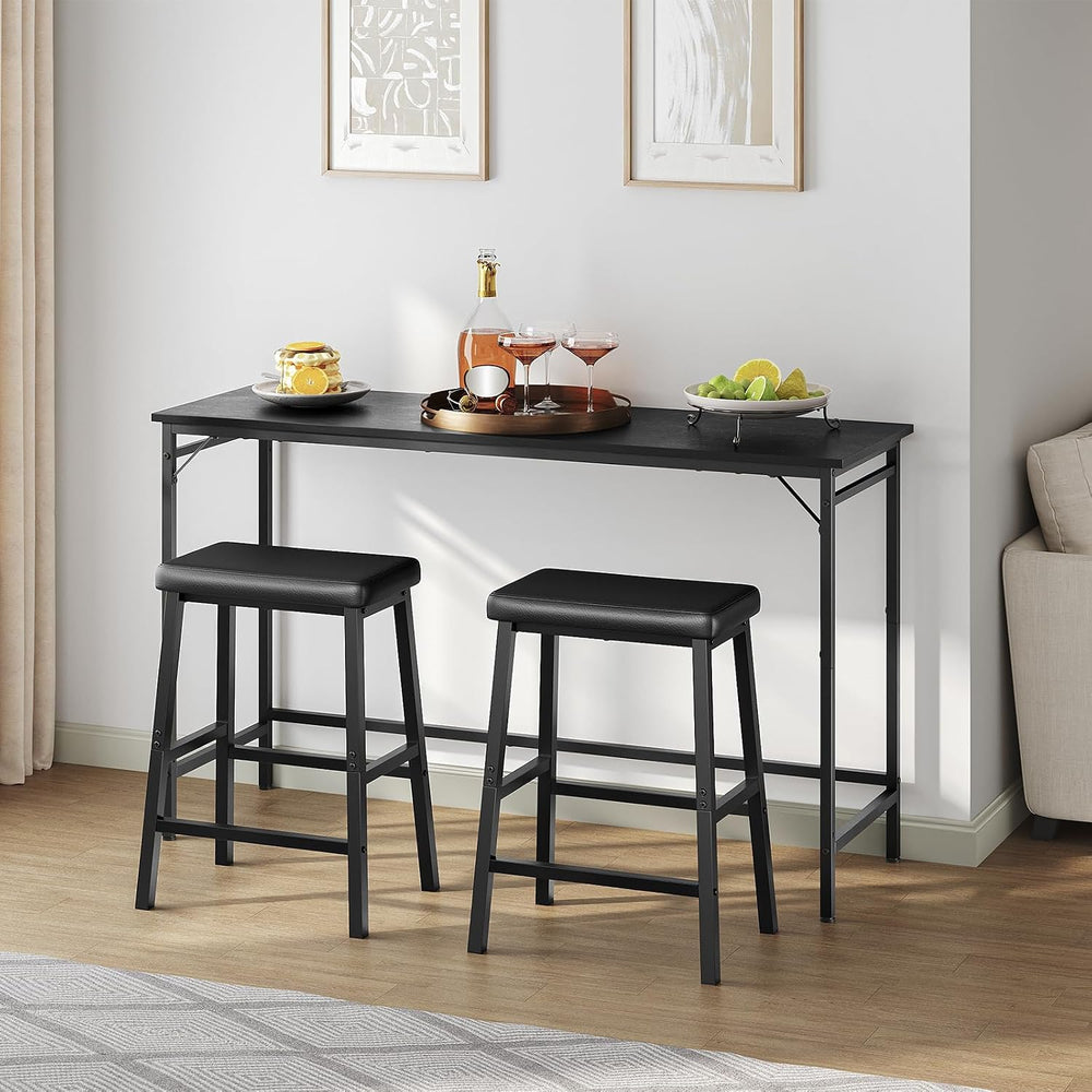 HOOBRO Bar Stools, Set of 2 Bar Chairs, Counter Height Bar Stools, 24 Inch Ba...